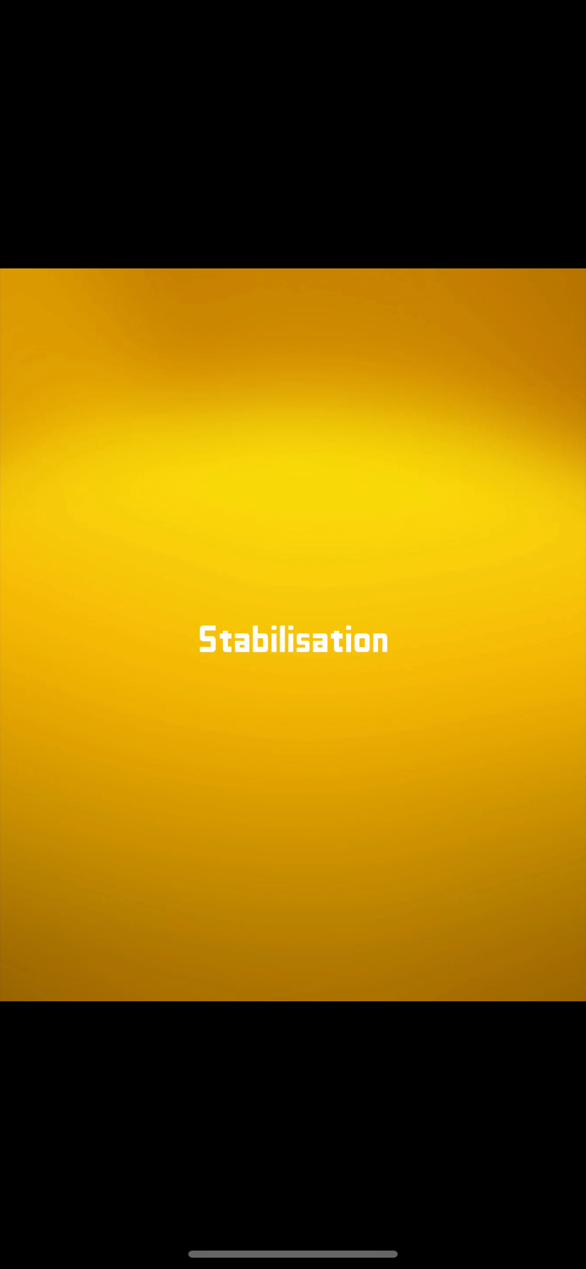 Yellow gradient representing stabilisation and stress recovery