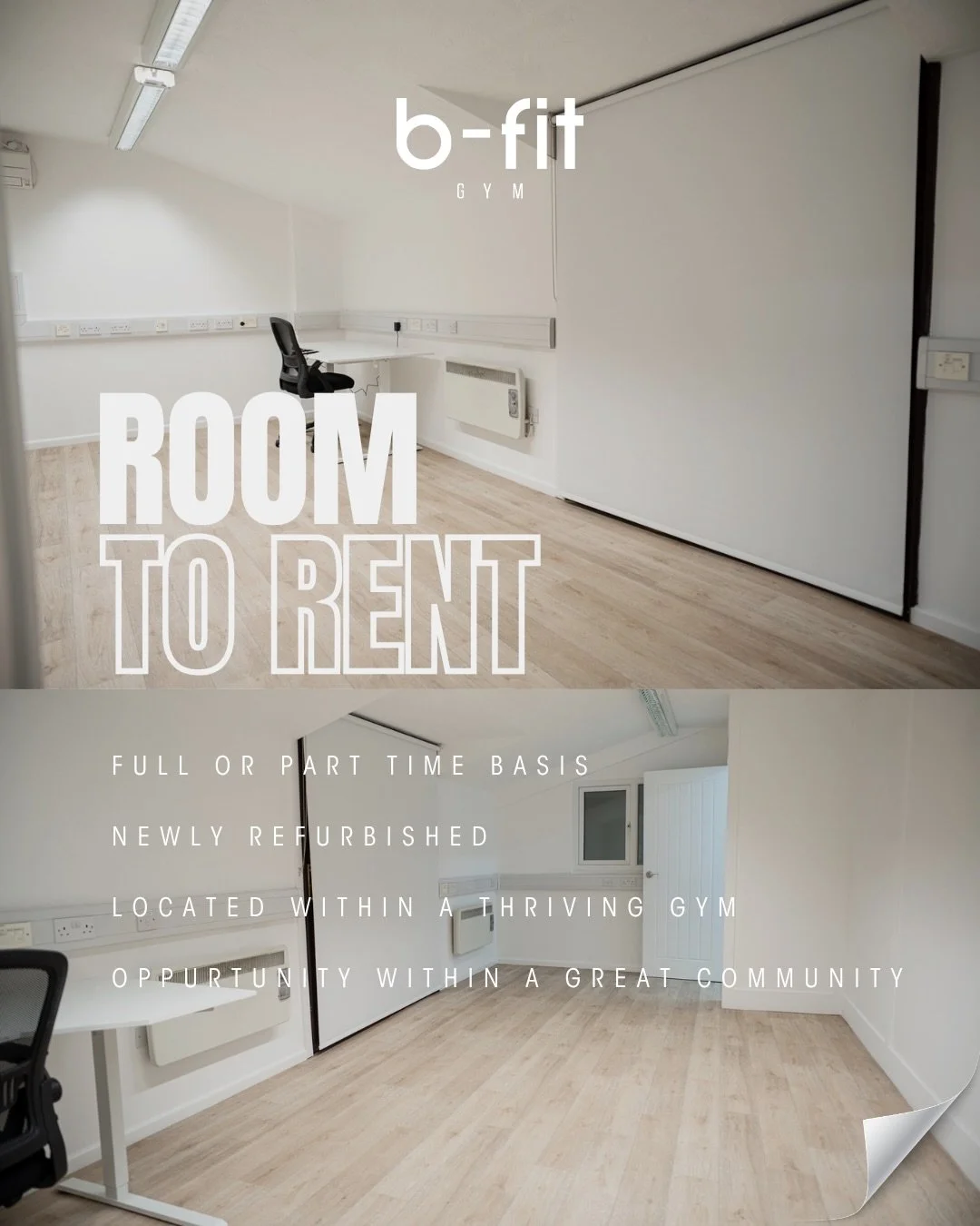 A rare opportunity within our gym community in Hazel Grove, Stockport 🙌🏽

We&rsquo;ve created 2 newly refurbished treatment rooms inside our gym &mdash; one of them is available and we&rsquo;re looking for the right person to take it over.

We alre