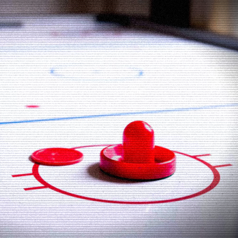 air hockey.