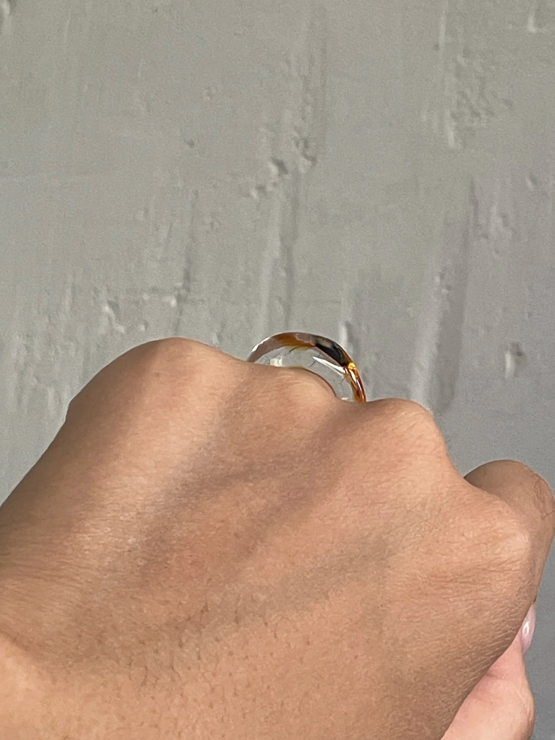 Anillo Blessed Eye Studio. Anillo de vidrio de borosilicato.  Madrid