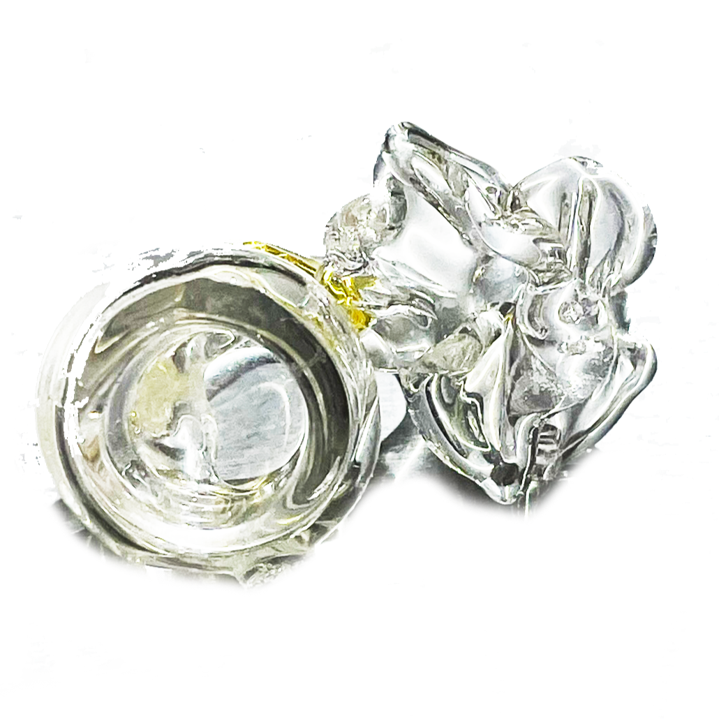 Anillo de vidrio transparente orgánico