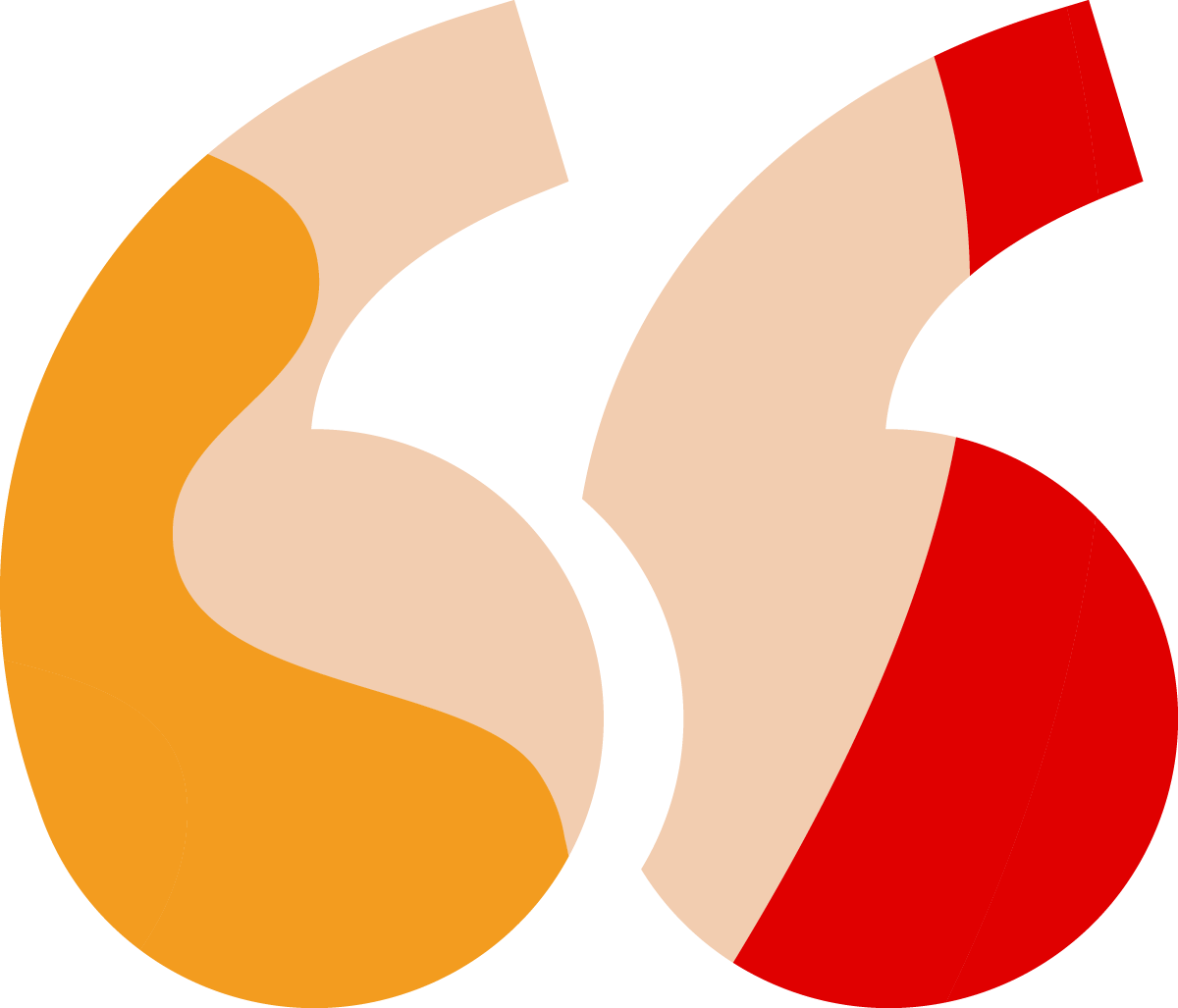 A stylized, abstract logo combining the letters 'S' and 'D' with orange, beige, black, and red colors.