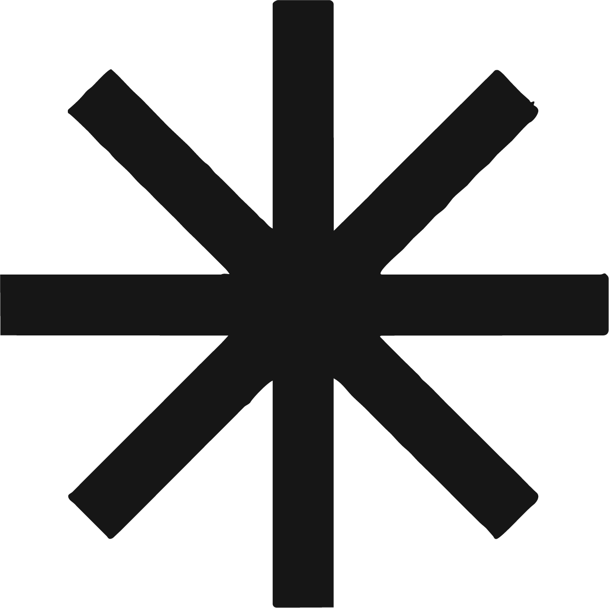 Geometric drawing of an outline square with sections divided by vertical, horizontal, and half circle lines.