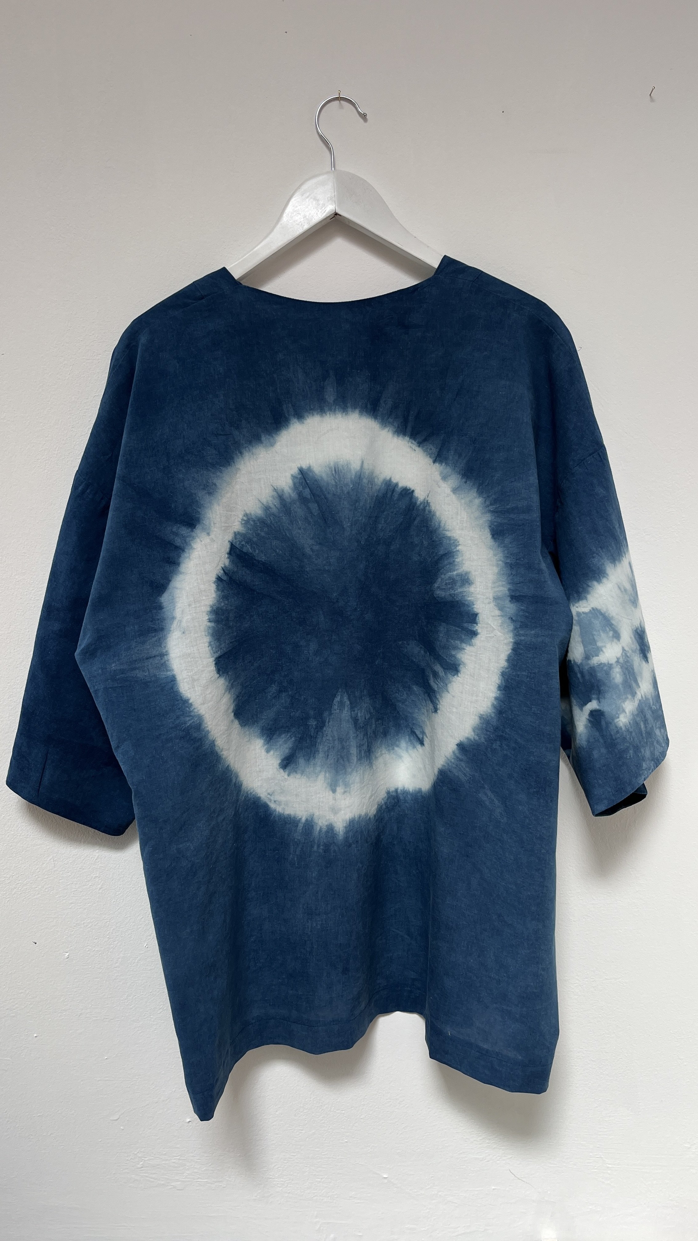 Artisan Indigo Robe handmade in the netherlands, unique design