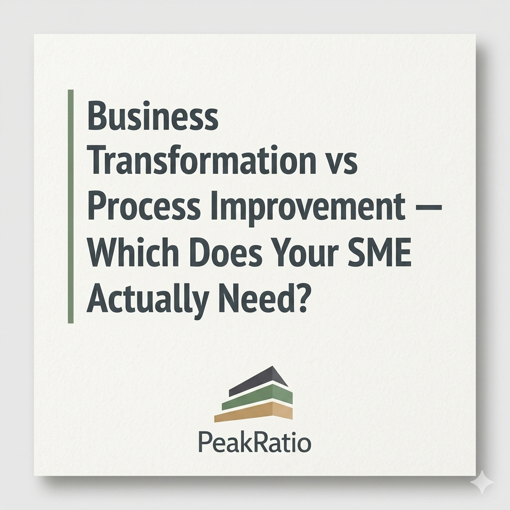 Business Transformation vs Process Improvement: Which Does Your SME Actually Need?