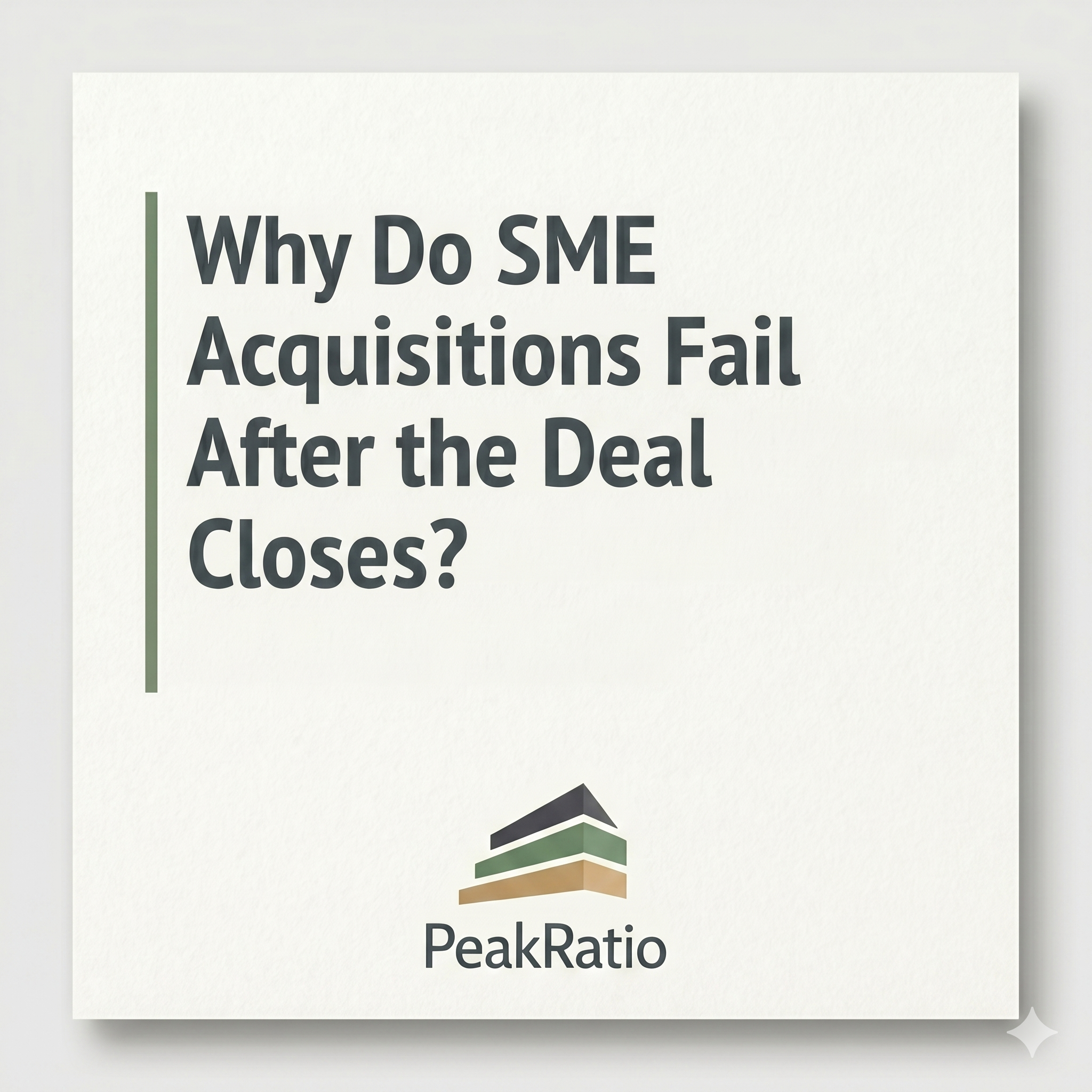 Why Do SME Acquisitions Fail After the Deal Closes?