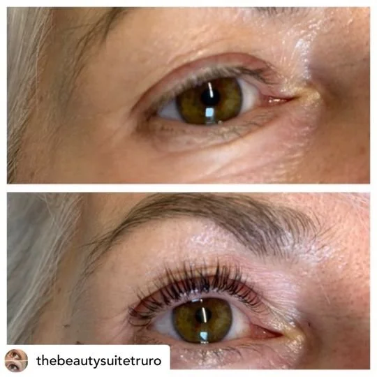 Lash lift and Brow Before and After