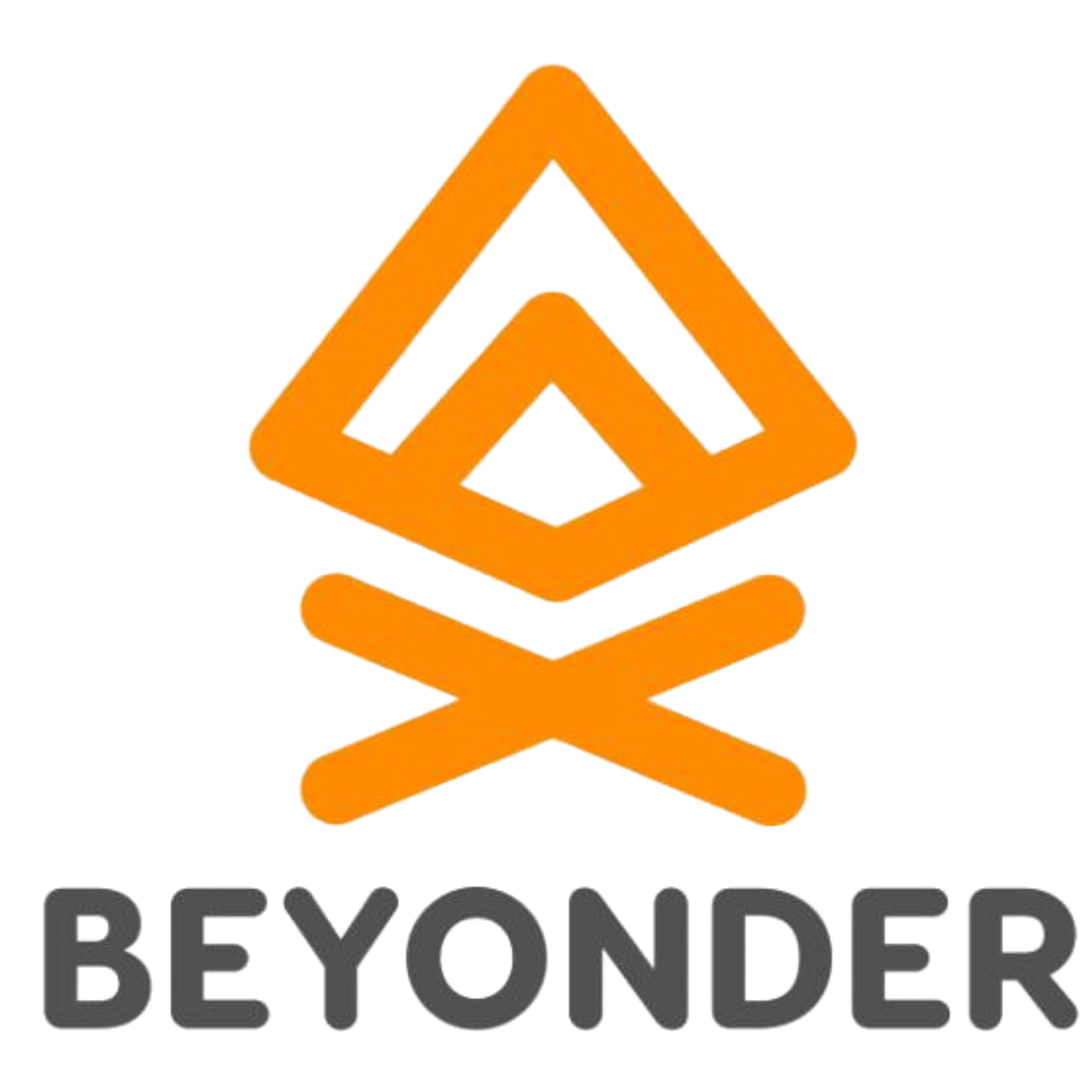 Logo with an orange geometric emblem above the word "BEYUNDER" in bold black letters.