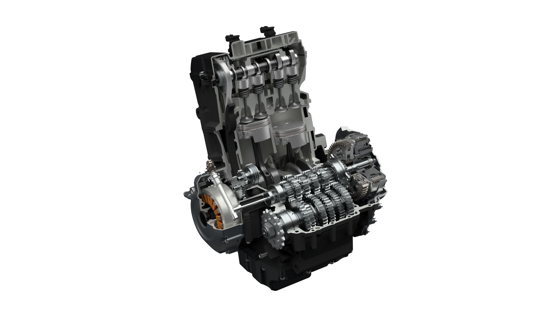 Parallellt tvåcylindrig motor på 776 cm³