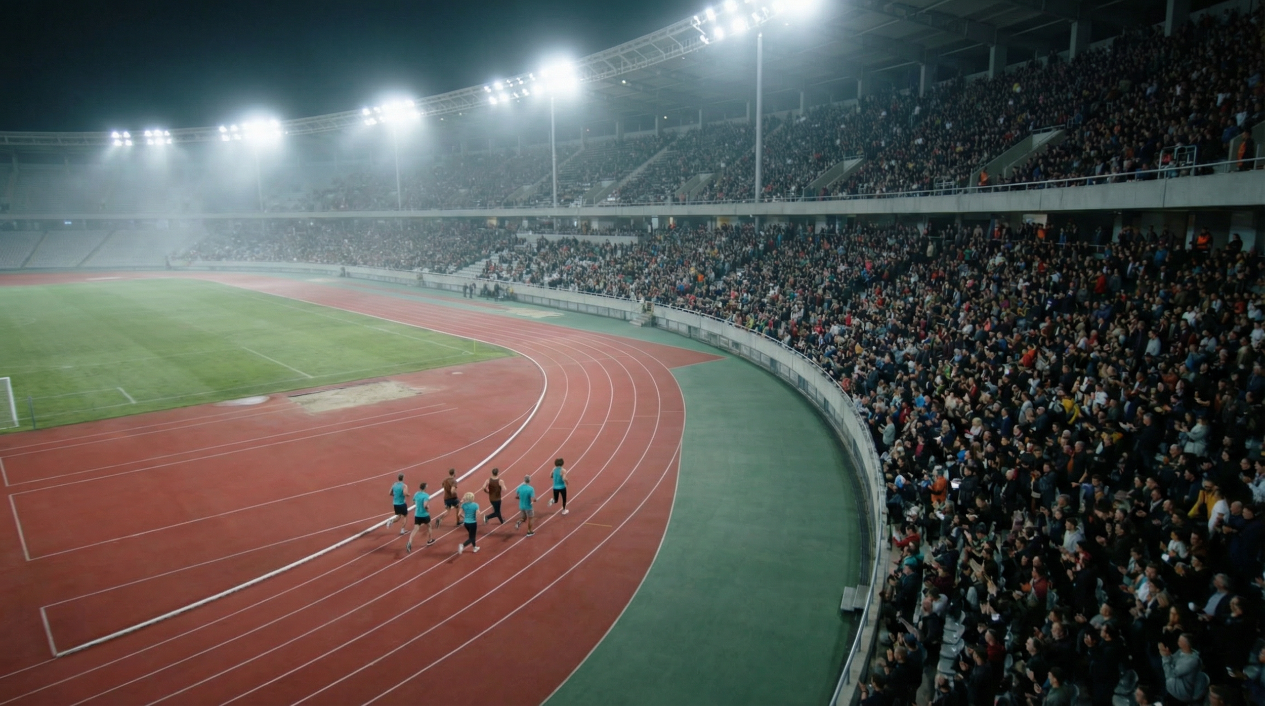 AI-generated cinematic sports scene for brand content video production.