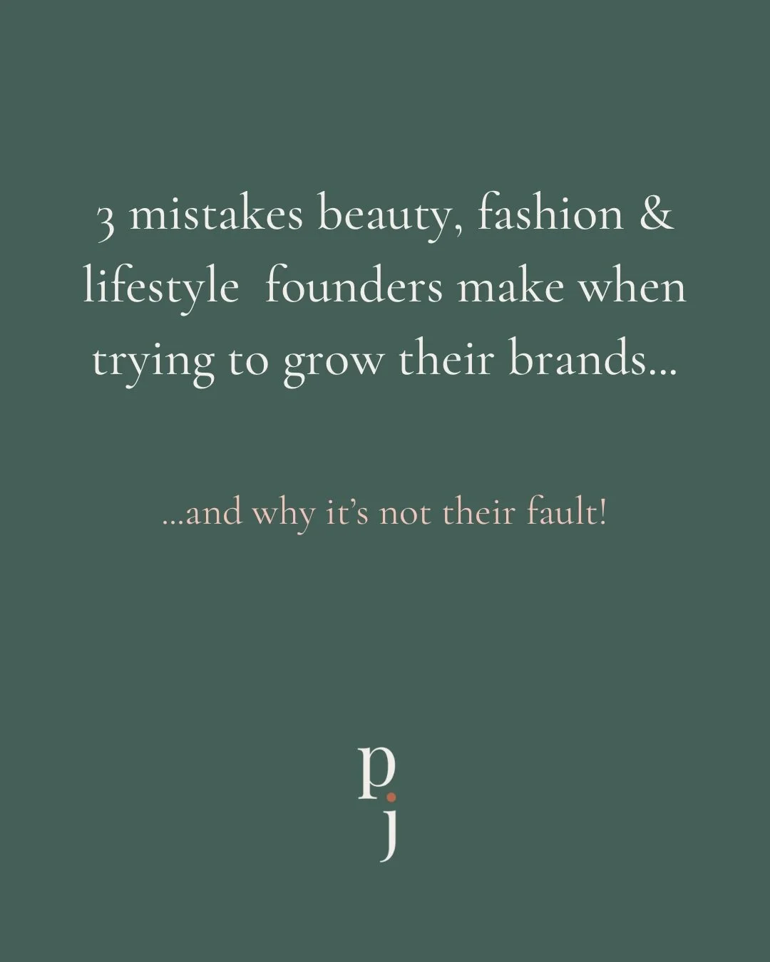Talking "mistakes" - I put that in inverted commas because actually these aren't so much mistakes as a lack of time, knowledge and capacity. Building a brand doesn't make you a marketing expert, or give you Bernard's watch (hopefully that 9
