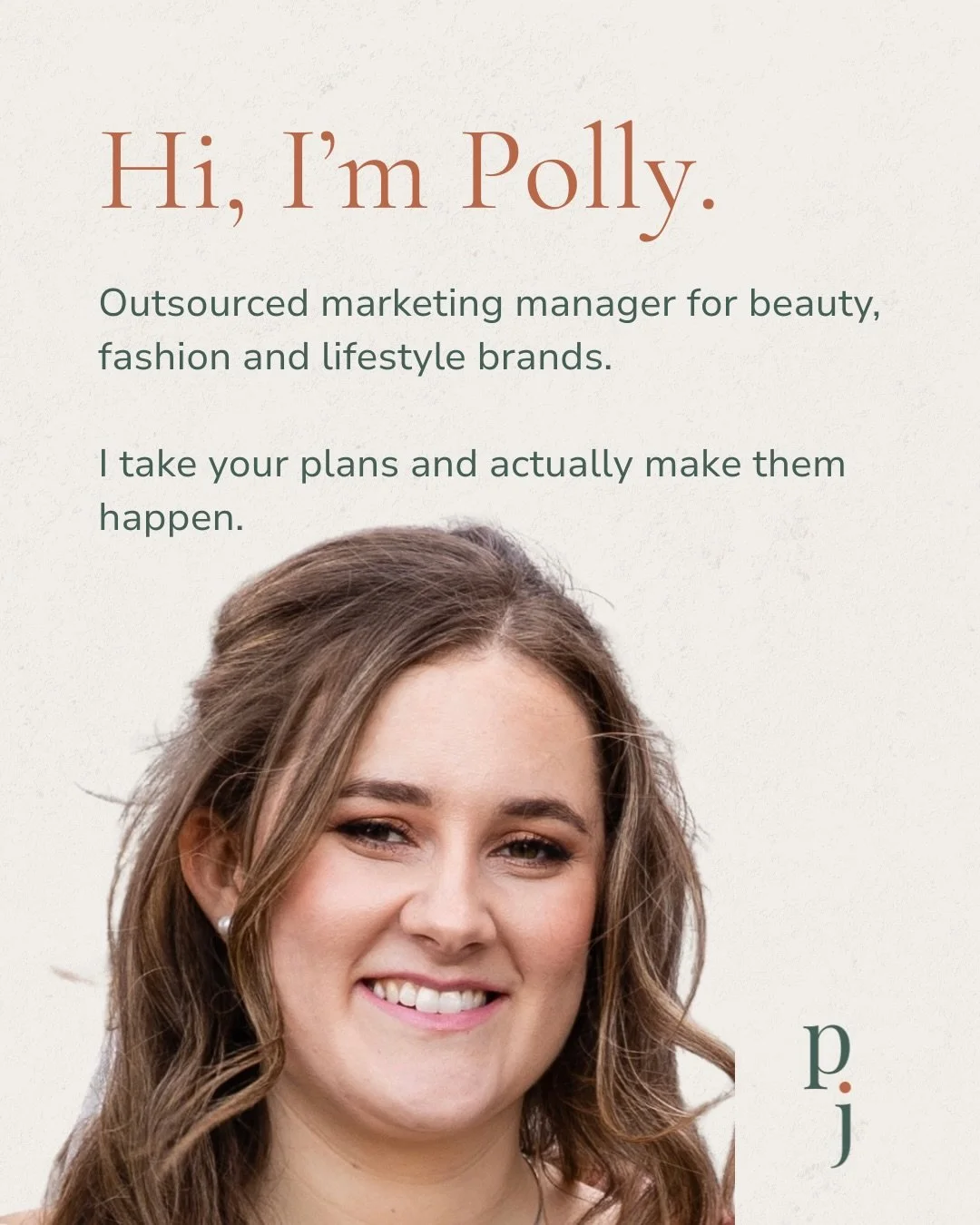 It's been a while since I (re)-introduced myself 👋🏻

I'm Polly, an outsourced marketing manager for beauty, fashion and lifestyle brands. 

Knowing your brand inside out and having big visions for it doesn't always go hand in hand with having the t