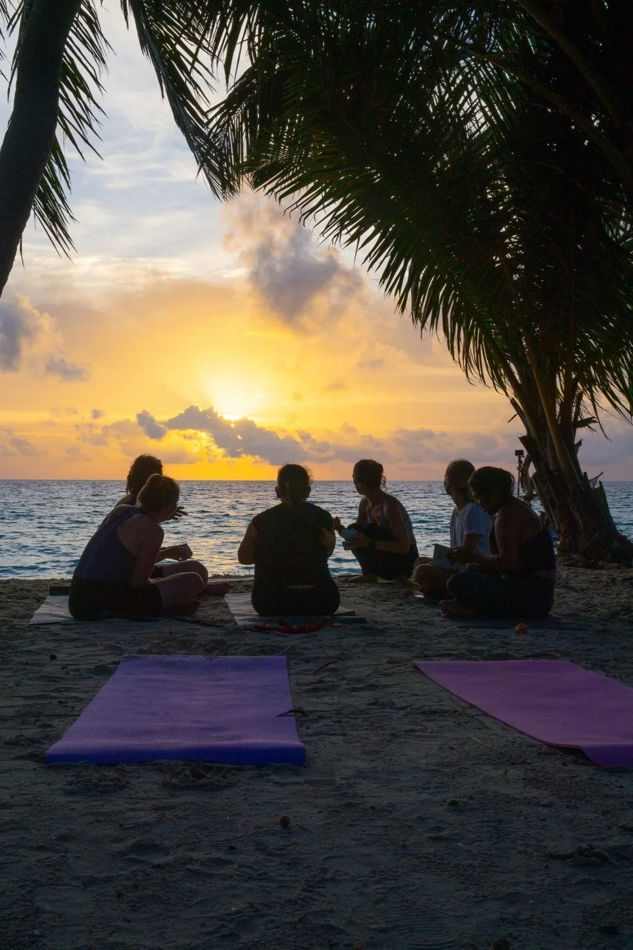 Yoga Maldives Sunset