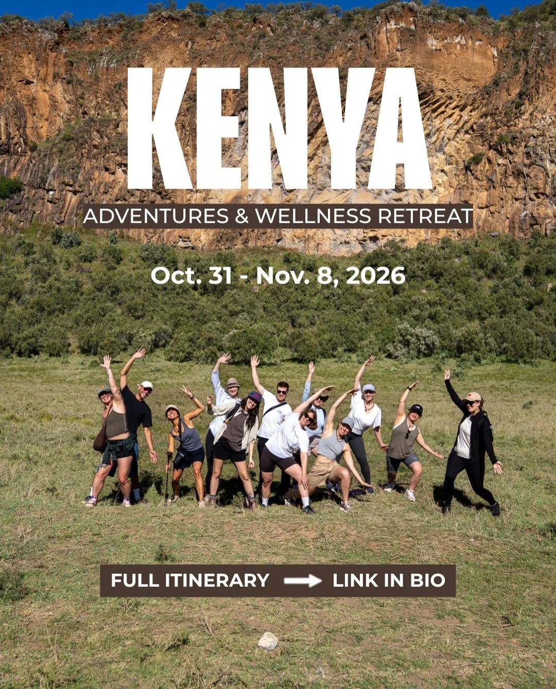 Five weeks out, and this is down to the final spots. 
2 left for October 31 to November 8.
Full itinerary in the bio, or just send a message 🫶

#smallgrouptravel #lastcall #safarilife #wellnessretreat #kenya