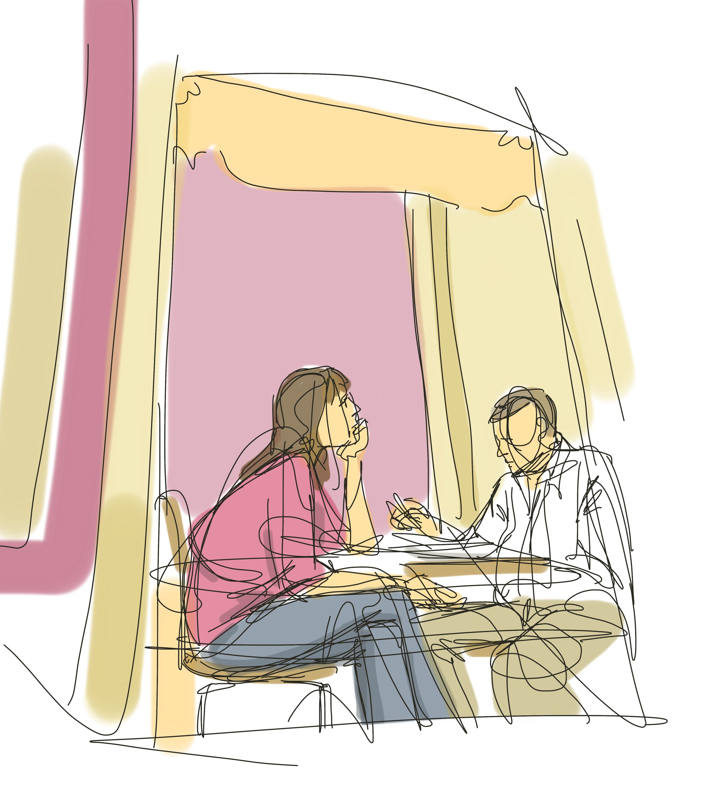 Couple at a Cafe, Lisbon