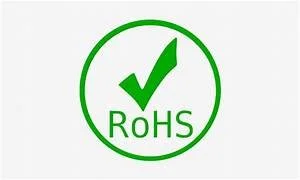 Logo RoHS avec une coche verte à l'intérieur d'un cercle
