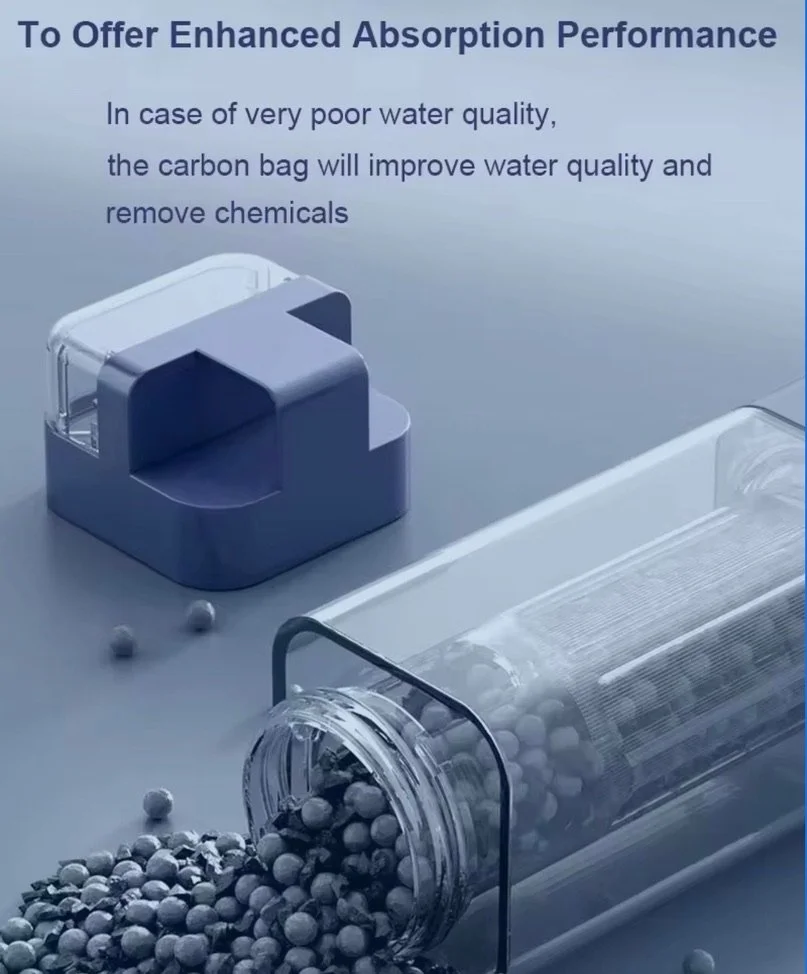 Filtre à charbon actif Blue Paradise Care® pour éliminer le chlore et les impuretés de l'eau indispensable si vous mettez de l'eau du robinet
