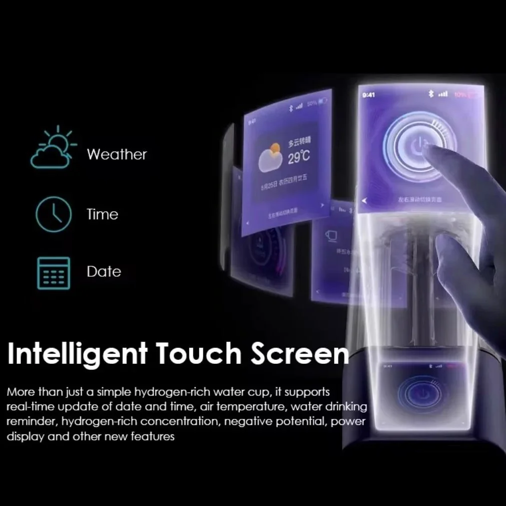 Ecran tactile intelligent Blue Paradise care® Suivez vos données et contrôler votre bouteille à distance.