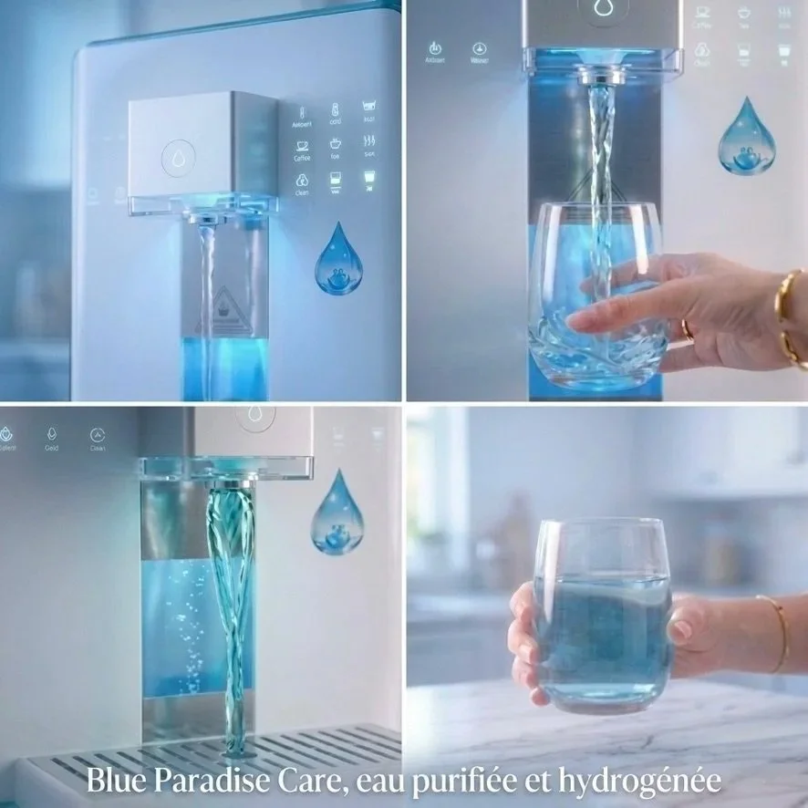 Purificateur d'eau par Osmose inverse & H₂ - Riche en minéraux - Sans installation 🫧 Blue Paradise Care 🫧
