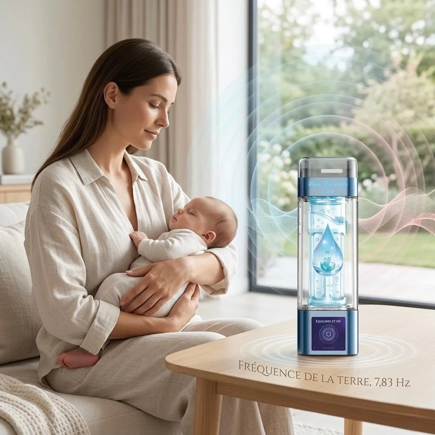 Bouteille dernière génération Blue Paradise Care® 9000 ppb. Offrez une hydratation de haute qualité à votre bébé pour son bien-être au quotidien. 