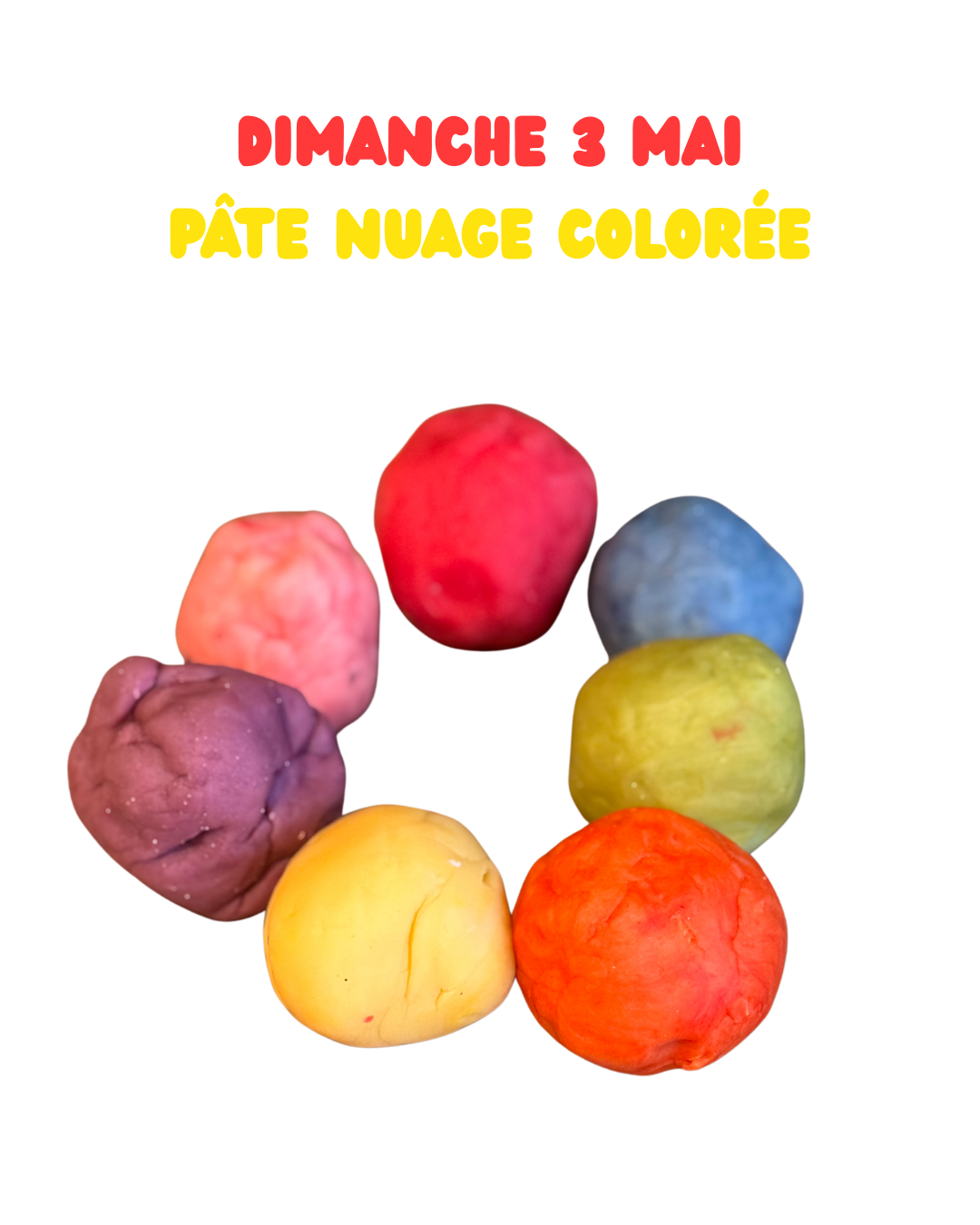 Pâte nuage coloré