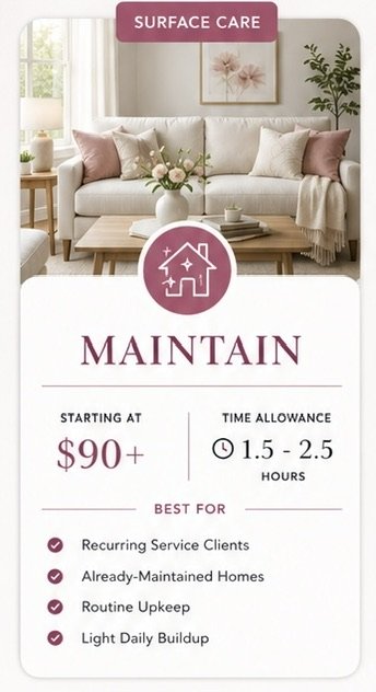 Surface Care starting at $90