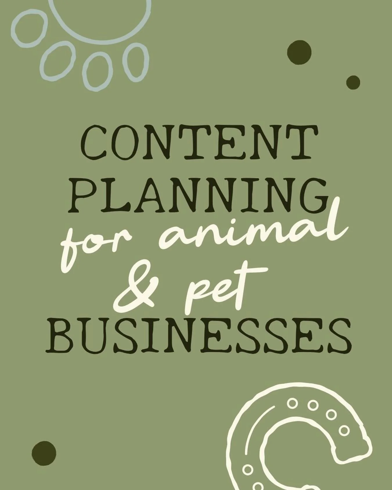 I offer content planning and strategy for animal &amp; pet businesses.

Clear, seasonal guidance to help you know what to post and when; without overthinking it.

Built around real work, real routines, and the way your business actually runs.

No noi