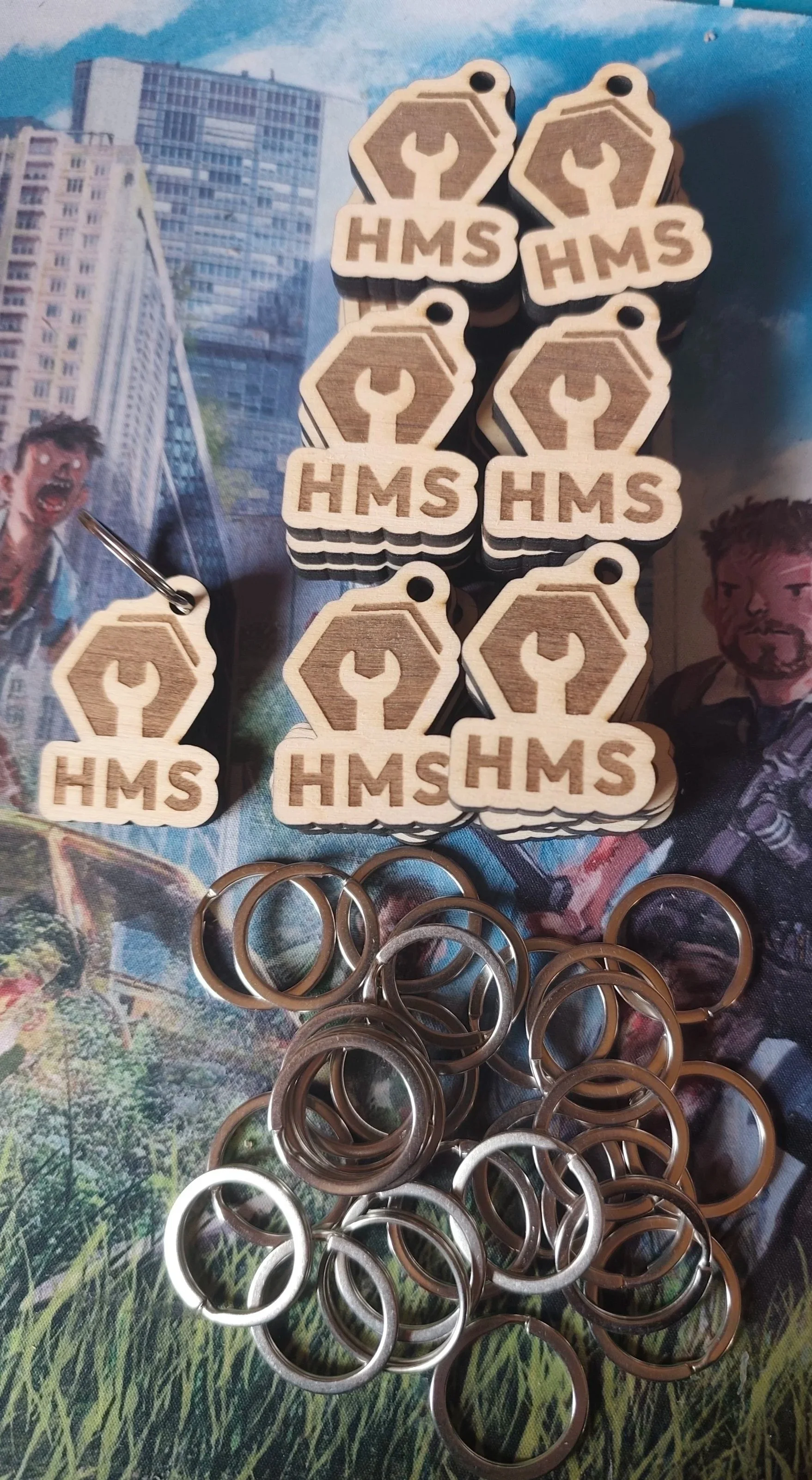 30 Porte-clé de 5mm d'épaisseur