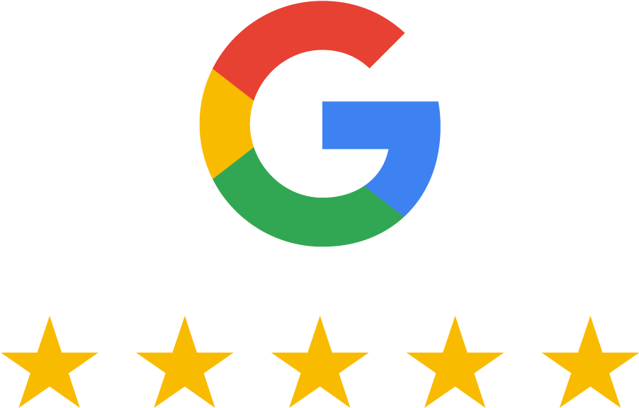 Google logo with five stars below and the text 'Google User Reviews'.