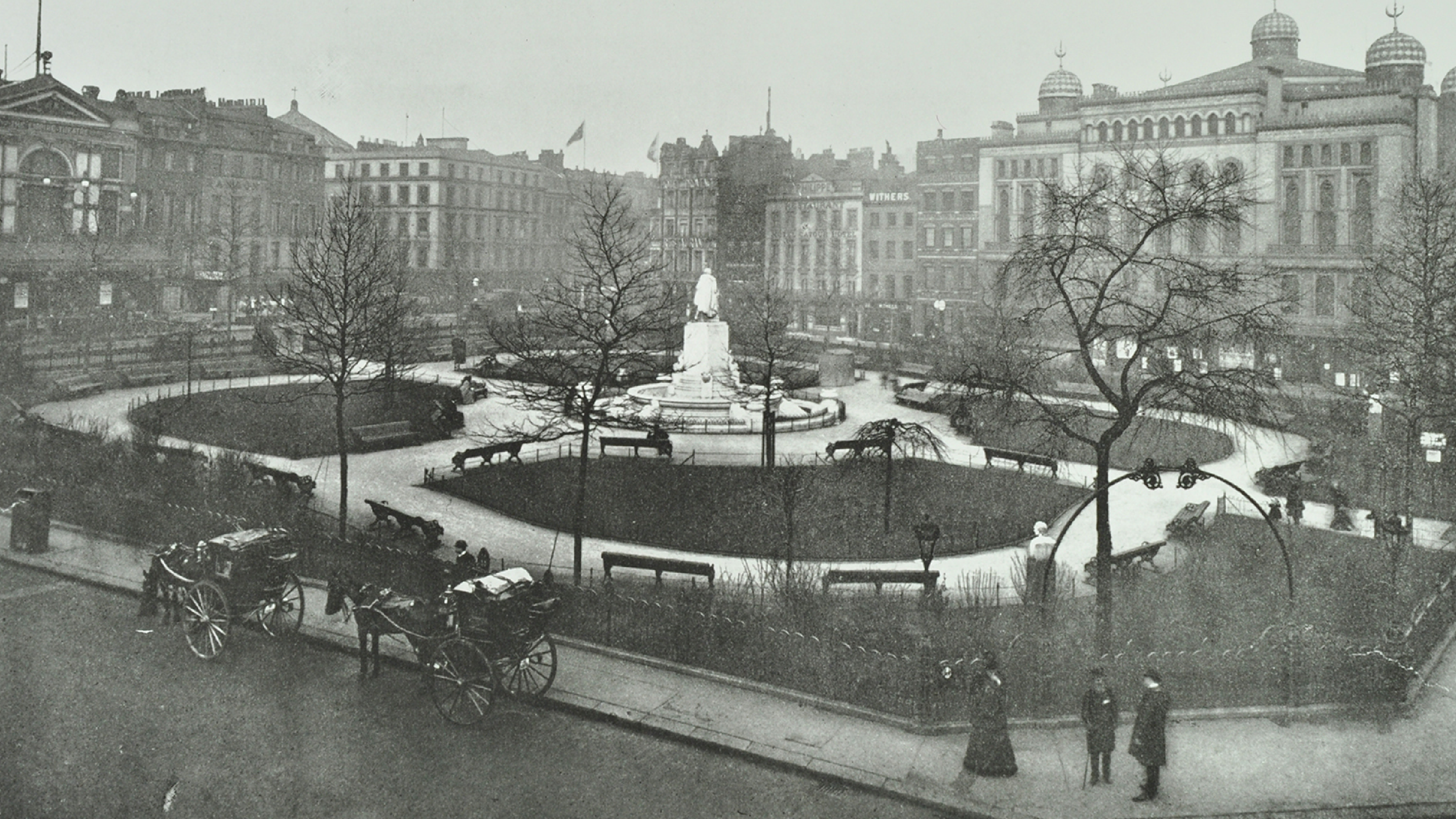 Leicester Square: looking north east, image source: The London Archives (City of London Corporation)