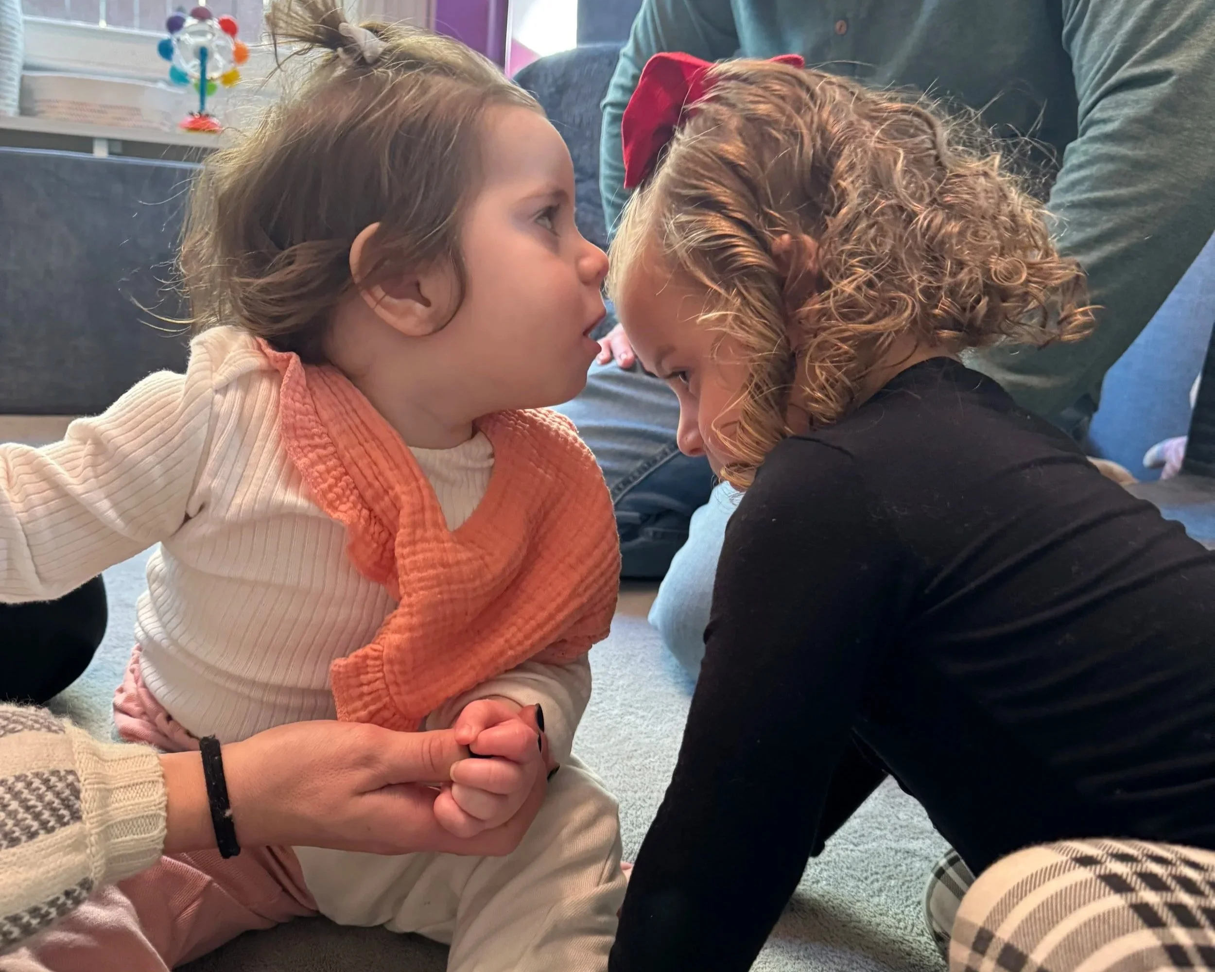 Pictured: Callie and Nola Meeting