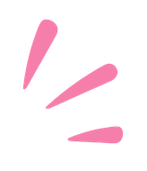 Stylized pink rays emanating outward