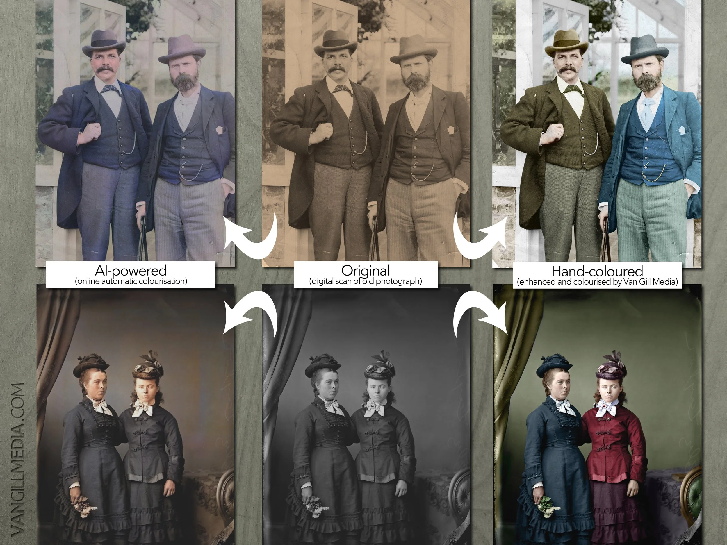 Why do it by hand when AI is so quick?
AI is indeed a powerful tool and becoming increasingly sophisticated. I do occasionally use it, particularly if the original photograph is poor quality or lacking in detail and clarity - it's a time-saver for su