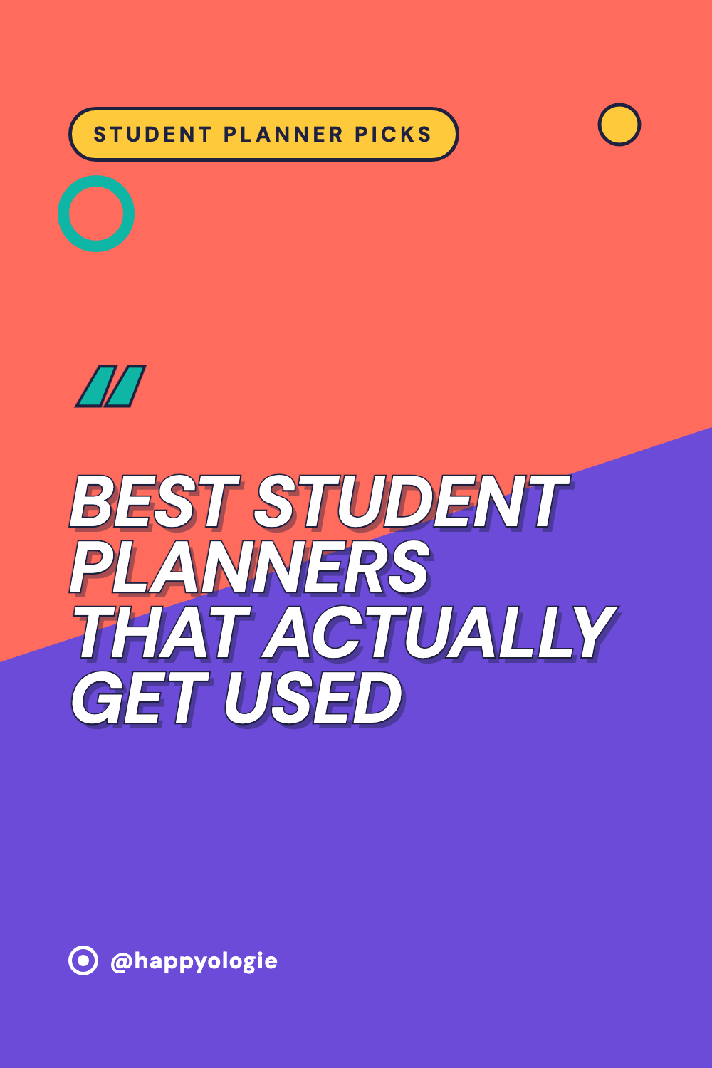 Best Student Planners That Actually Get Used | Happyologie | happyologie.co