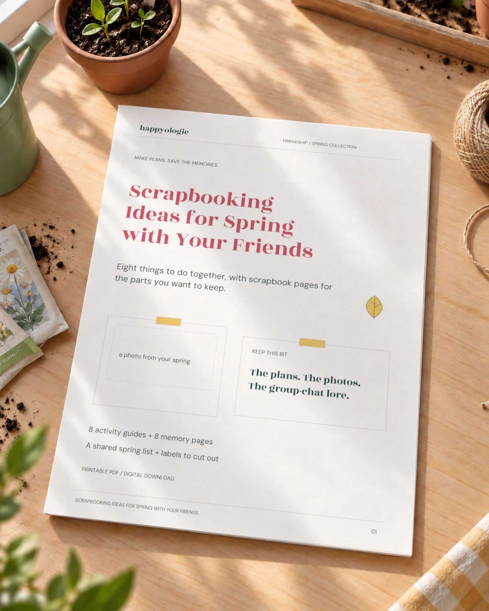 Scrapbooking Ideas for Spring with Your Friends (Download)