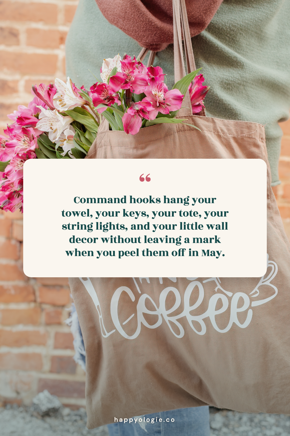 Command hooks add renter-safe dorm room storage | Happyologie