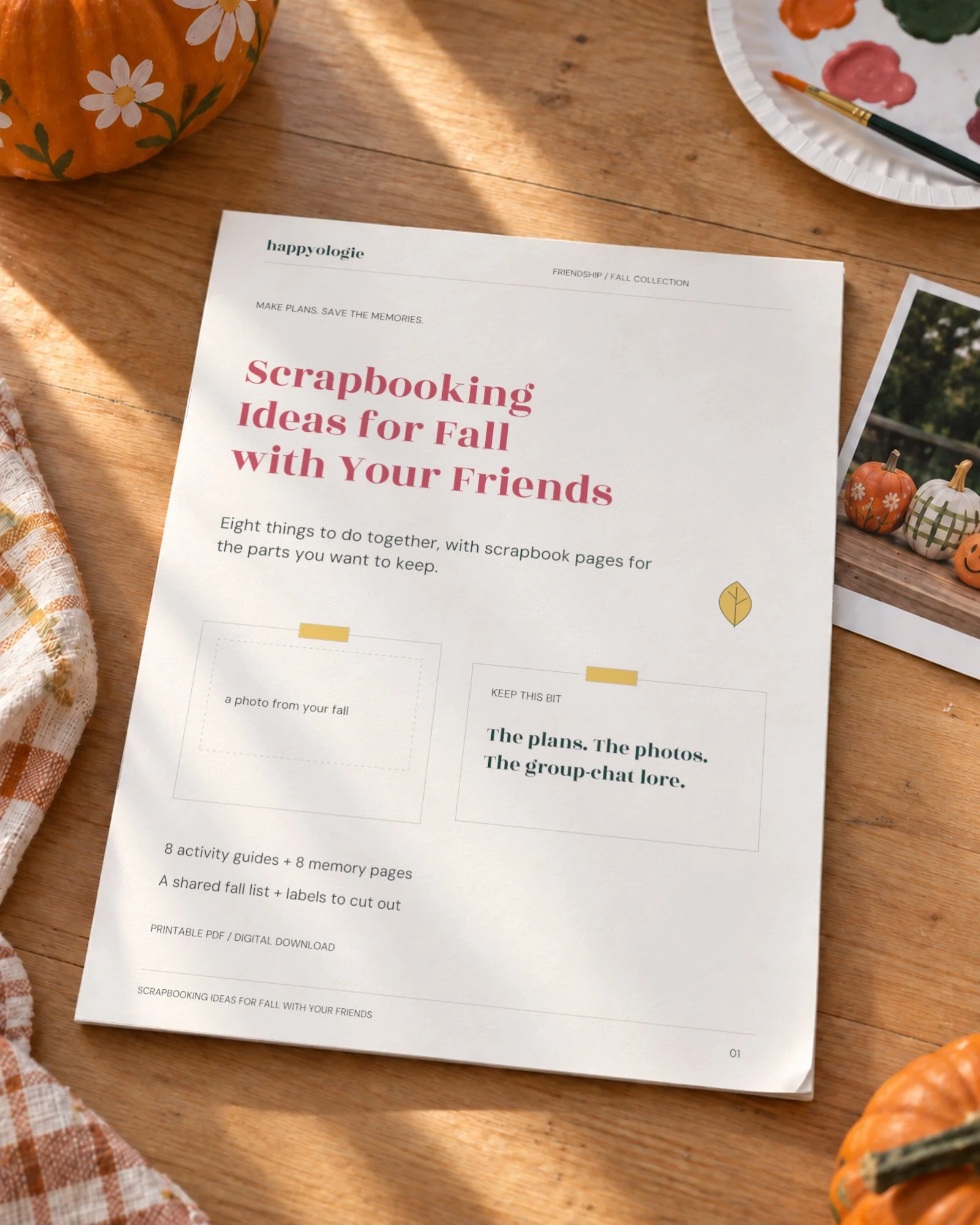 Scrapbooking Ideas for Fall with Your Friends (Download)