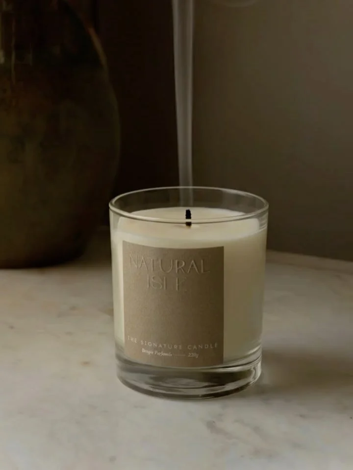 3/3 The Signature Candle by @naturalisle.
 Now available.

Design and packaging by us.
