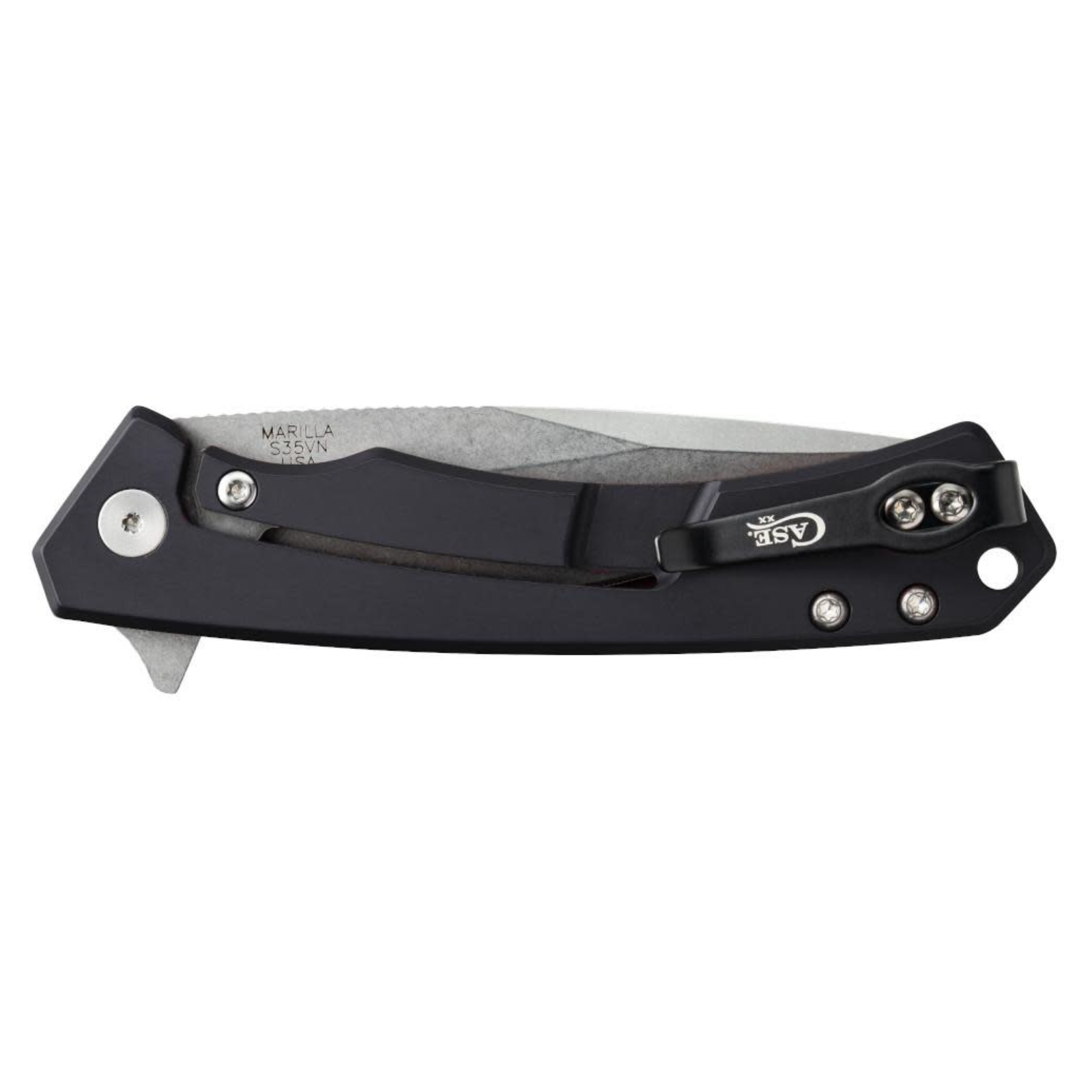 Case Marilla black folding knife with G-10 inlay – 25880
