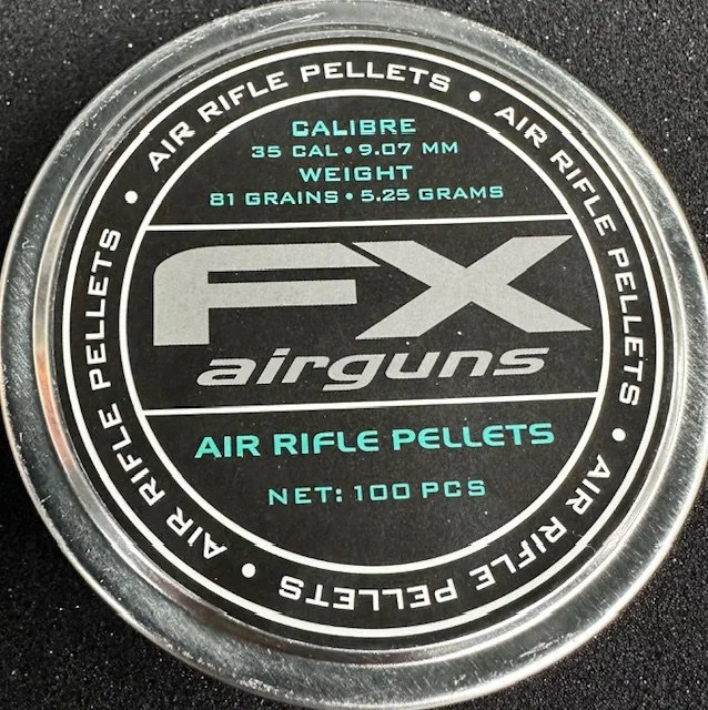 FX airguns Air Rifle Pellets .35 cal 81 gr 100 ct.