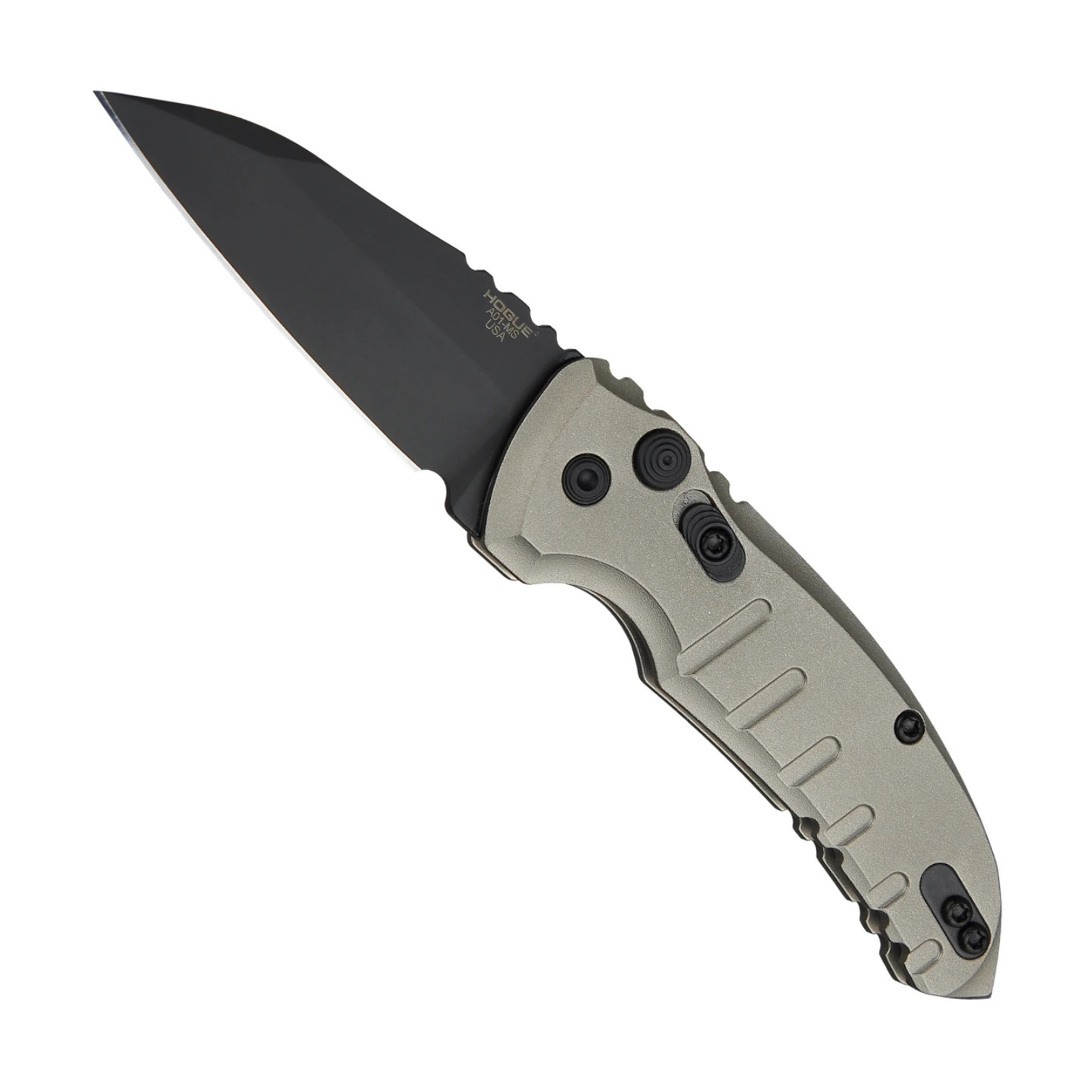 Hogue Knives FDE A01 Microswitch Wharncliffe Black Blade
