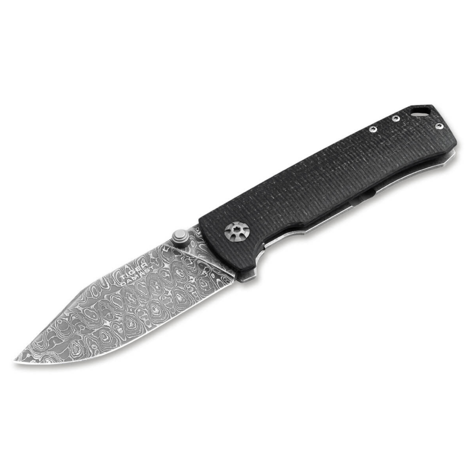 Boker Tiger-Damast Frame Lock Knife