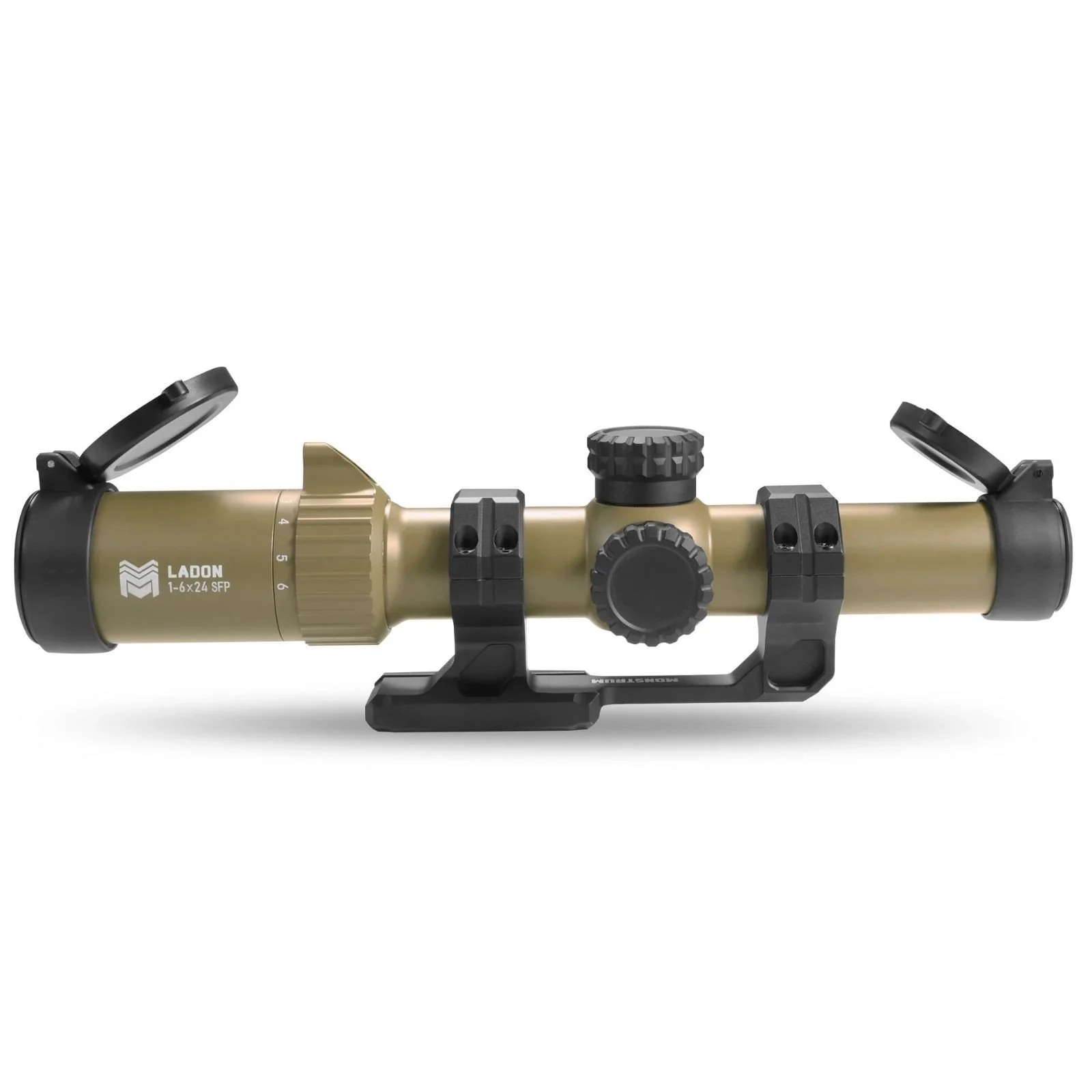 Monstrum Ladon Series 1-6x24 SFP LPVO Scope Flat Dark Earth