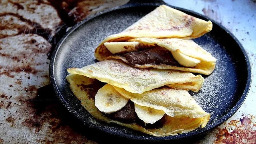 Crepes francesas con Nutella y plátano, receta Alsur Café
