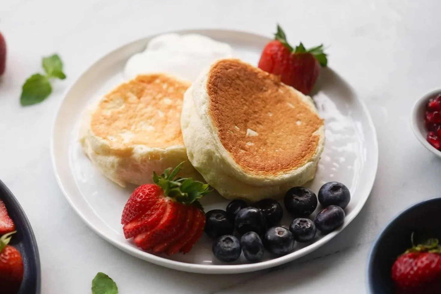 Pancakes japoneses soufflé altos y esponjosos, receta Alsur Café