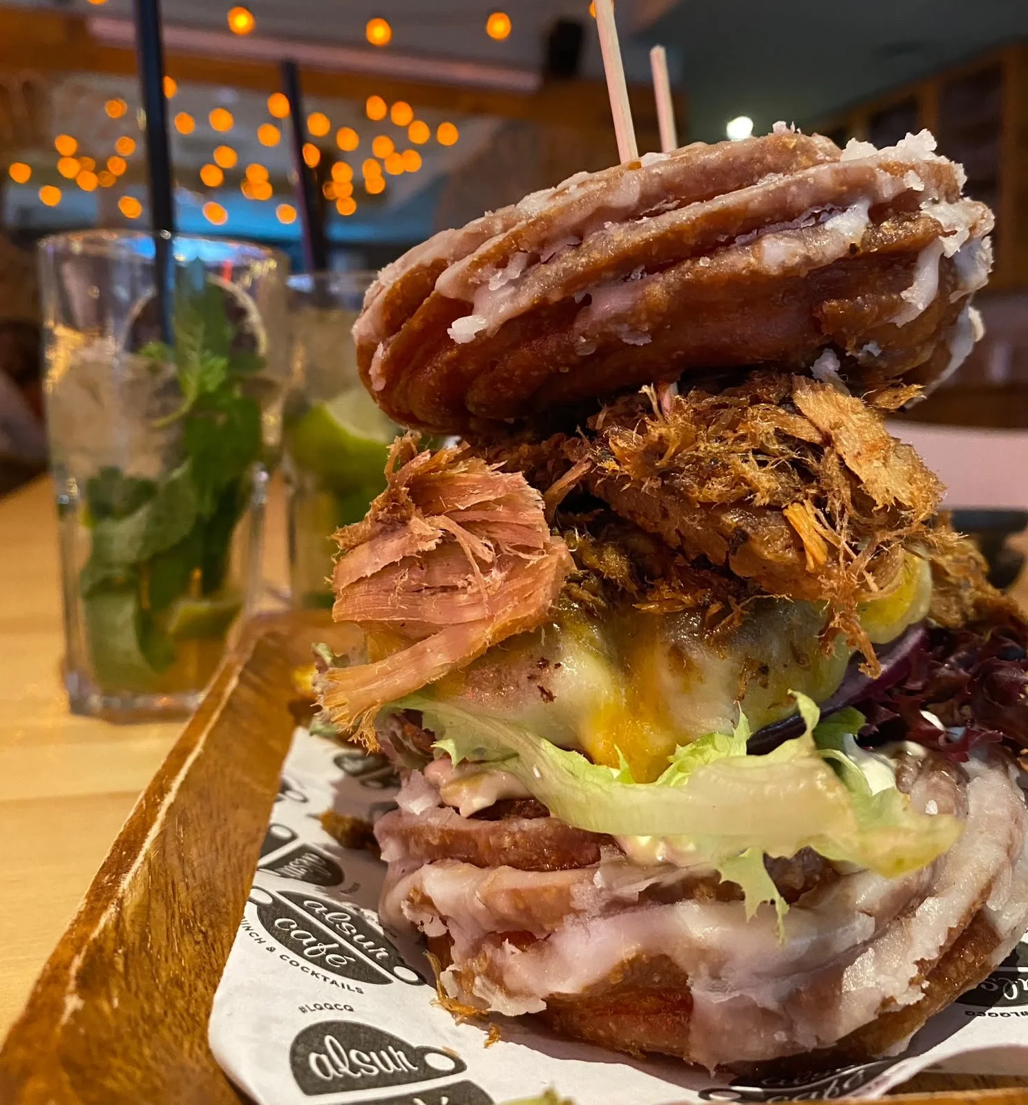 Double Meat Churronut Burger Brunch Alsur Café Barcelona
