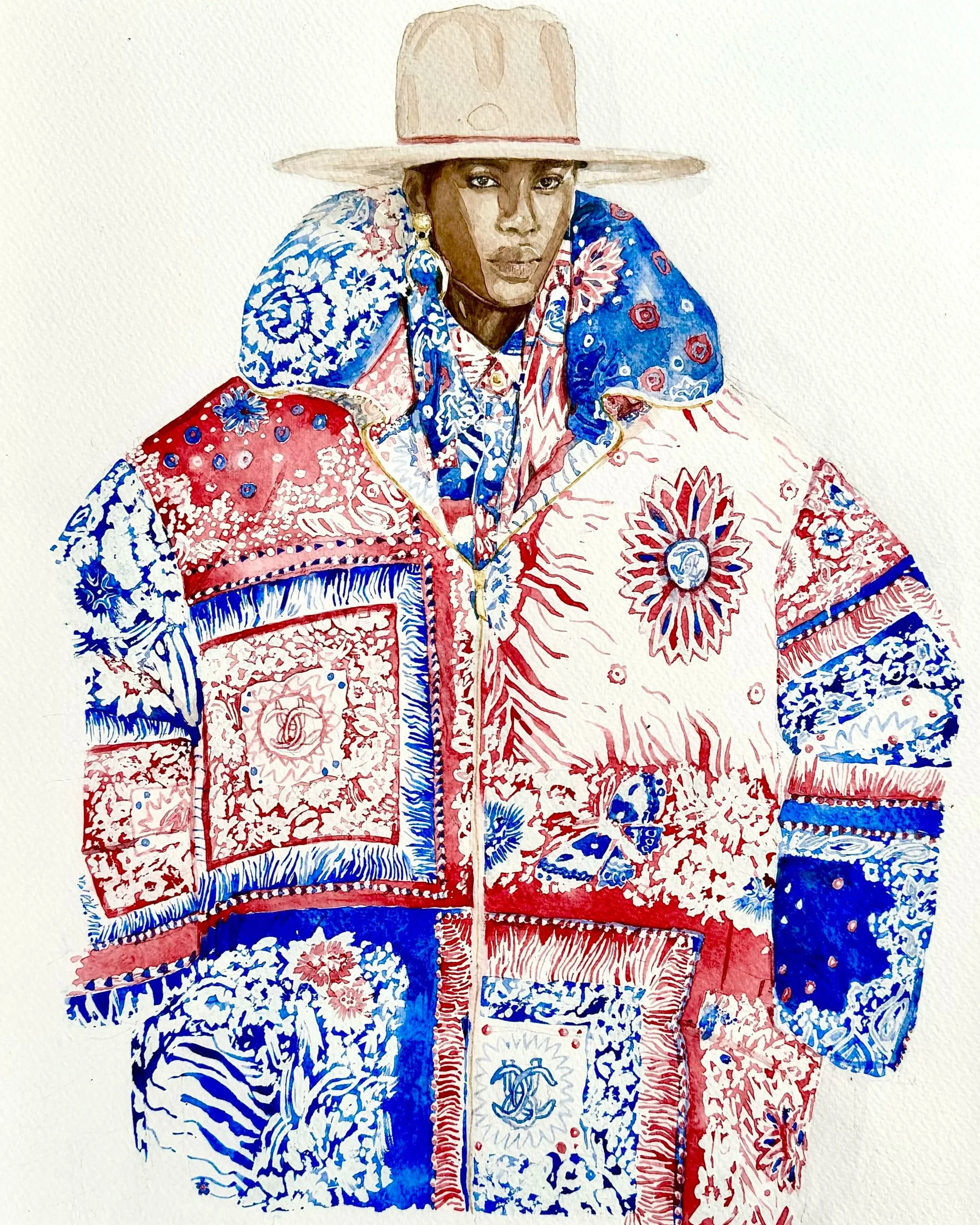 Roberto Cavalli pre-fall 2024 - Watercolor on A3