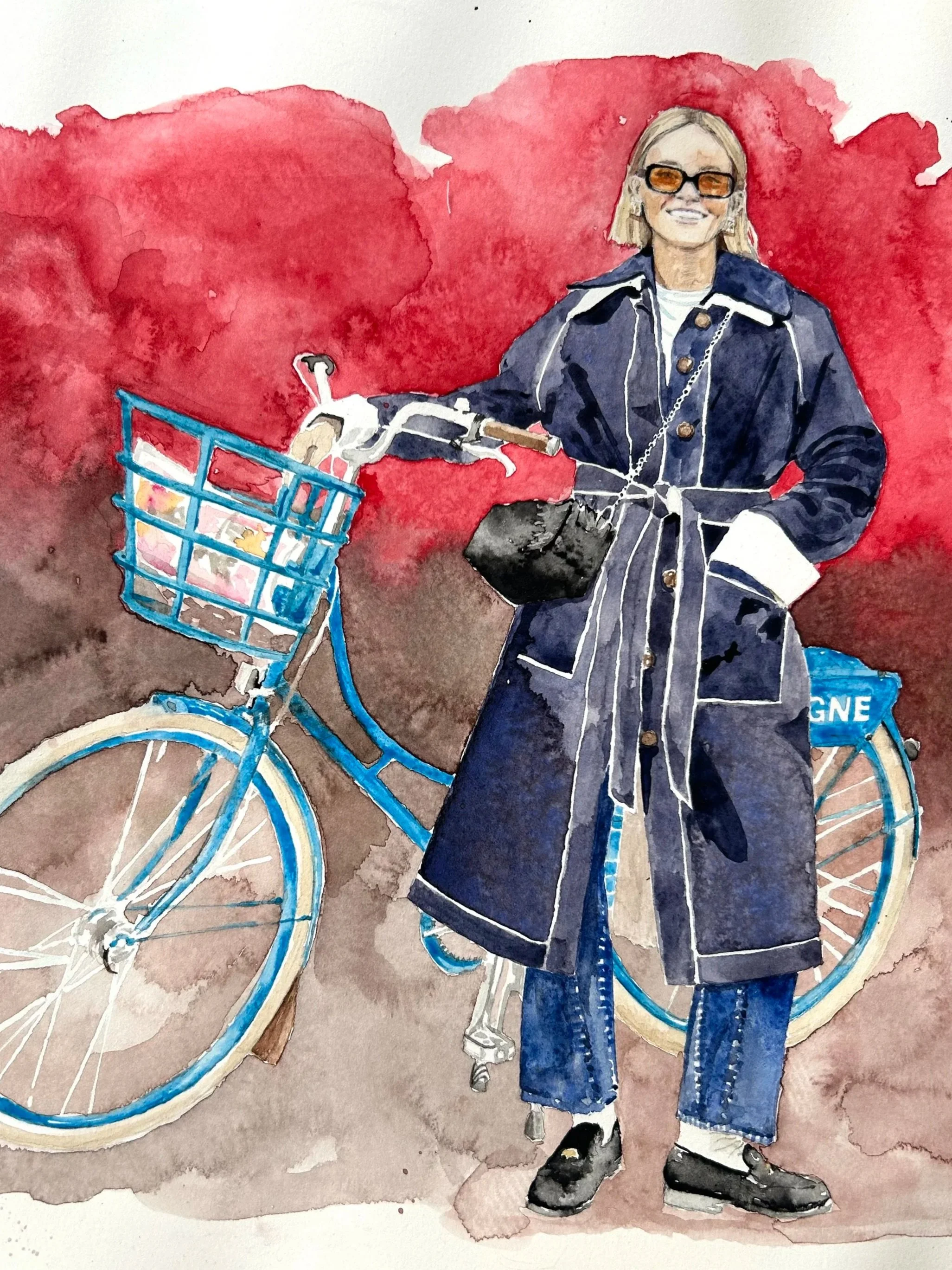 Polly Sayer at CPHFW - Watercolor on A3