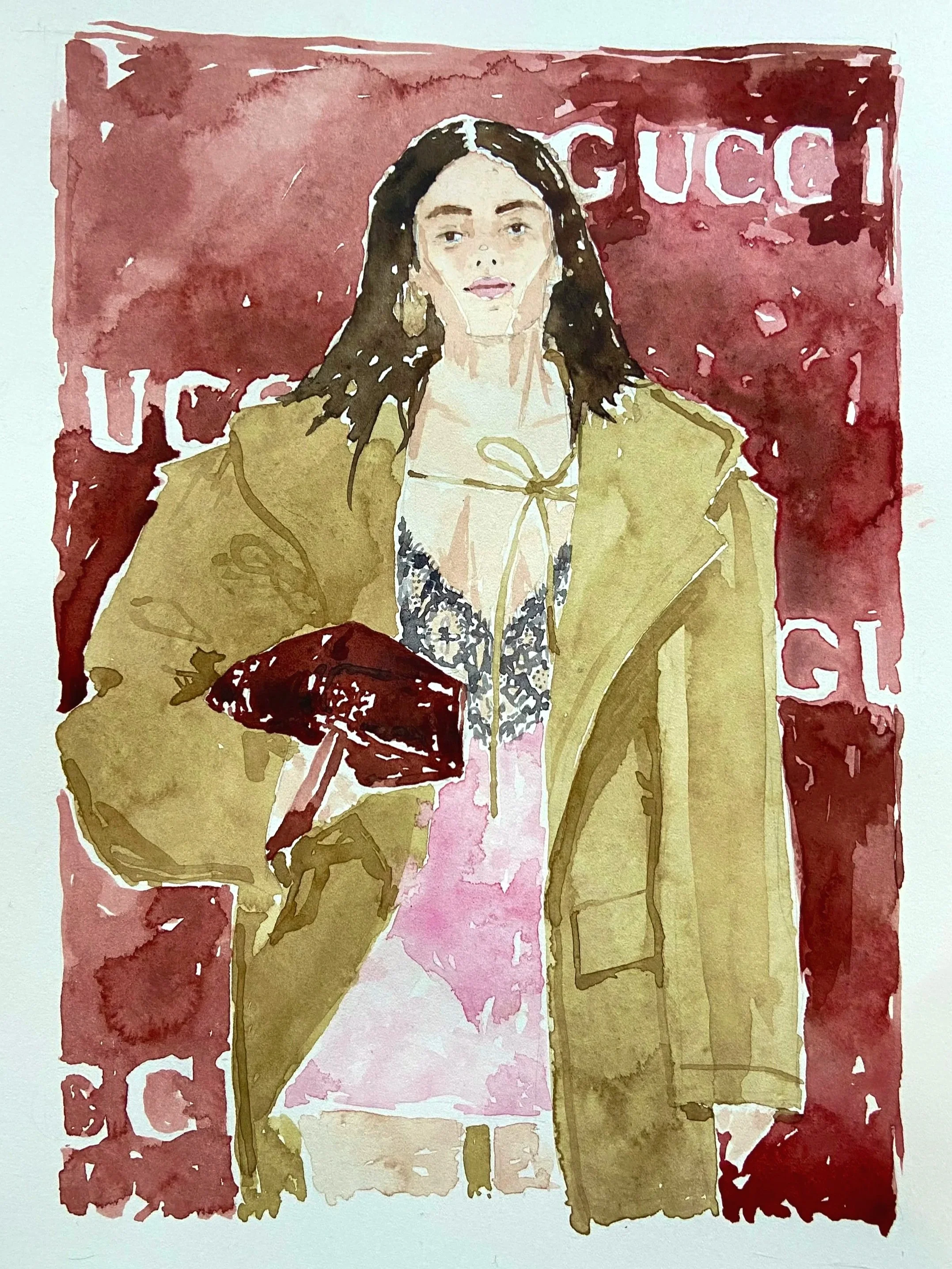 Gucci Ancora in 2023 - Watercolor on A4