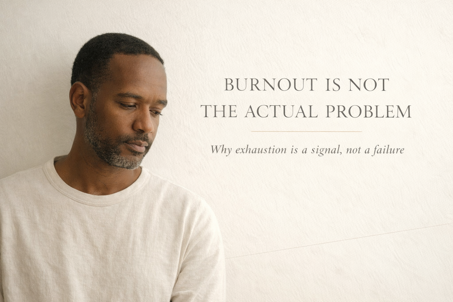 Burnout Is Not the Actual Problem